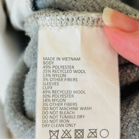 Prana Lockwood Sweater Grey Wool Blend SZ XL - Picture 10 of 10